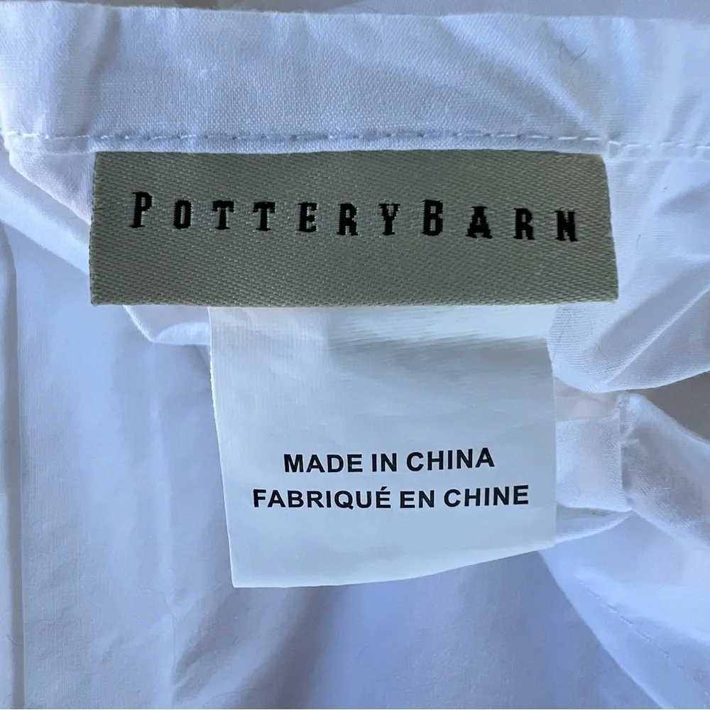 Pottery Barn Pearl Dot Embroidered Trim Duvet Set Ruby Red White Full Queen GUC